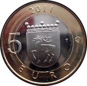 Finland 5 Euro Aland 2011 T KM# 177 2011 5 EURO T coin reverse Finland 5 Euro Aland 2011 T KM# 177 2011 5 EURO T coin reverse
