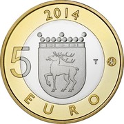 Finland 5 Euro Aland 2014 Proof KM# 209 2014 5 EURO T coin reverse Finland 5 Euro Aland 2014 Proof KM# 209 2014 5 EURO T coin reverse