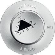 Latvia 5 Euro Baltars Porcelain 2016 Proof KM# 181 LATVIJA BALTARS RIGA 2016 5 EURO coin obverse Latvia 5 Euro Baltars Porcelain 2016 Proof KM# 181 LATVIJA BALTARS RIGA 2016 5 EURO coin obverse