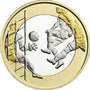 Finland 5 Euro Football 2016 Proof KM# 246 coin reverse Finland 5 Euro Football 2016 Proof KM# 246 coin reverse