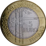 Finland 5 Euro Ice Hockey 2003 M M-M KM# 111 SUOMI FINLAND 5 EURO M coin reverse Finland 5 Euro Ice Hockey 2003 M M-M KM# 111 SUOMI FINLAND 5 EURO M coin reverse