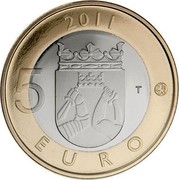 Finland 5 Euro Karelia 2011 T Proof KM# 159 2011 5 EURO T coin reverse Finland 5 Euro Karelia 2011 T Proof KM# 159 2011 5 EURO T coin reverse