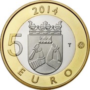 Finland 5 Euro Karelia 2014 Proof KM# 207 2014 5 EURO T coin reverse Finland 5 Euro Karelia 2014 Proof KM# 207 2014 5 EURO T coin reverse