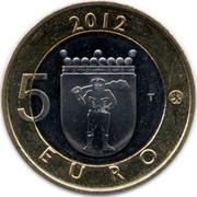 Finland 5 Euro Lapland 2012 T KM# 192 2012 5 EURO T coin reverse Finland 5 Euro Lapland 2012 T KM# 192 2012 5 EURO T coin reverse