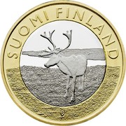 Finland 5 Euro Lapland 2015 Proof KM# 224 SUOMI FINLAND coin obverse