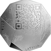 Latvia 5 Euro National Entrepreneur 2016 Proof KM# 182 2016 LATVIJA coin obverse