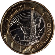 Finland 5 Euro Savonia 2011 T KM# 162 SUOMI FINLAND coin obverse Finland 5 Euro Savonia 2011 T KM# 162 SUOMI FINLAND coin obverse