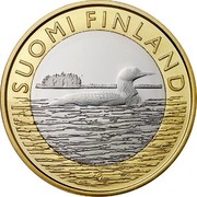 Finland 5 Euro Savonia 2014 Proof KM# 208 SUOMI FINLAND coin obverse Finland 5 Euro Savonia 2014 Proof KM# 208 SUOMI FINLAND coin obverse