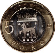 Finland 5 Euro Tavastia 2011 T KM# 161 2011 5 EURO T coin reverse Finland 5 Euro Tavastia 2011 T KM# 161 2011 5 EURO T coin reverse