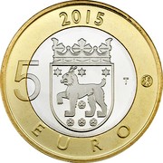 Finland 5 Euro Tavastia 2015 Proof KM# 241 2015 5 EURO T coin reverse