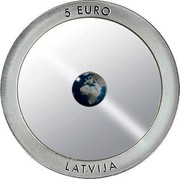 Latvia 5 Euro The Earth 2016 Proof KM# 178 5 EURO LATVIJA coin obverse Latvia 5 Euro The Earth 2016 Proof KM# 178 5 EURO LATVIJA coin obverse
