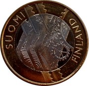 Finland 5 Euro Uusimaa 2011 T KM# 160 SUOMI FINLAND coin obverse Finland 5 Euro Uusimaa 2011 T KM# 160 SUOMI FINLAND coin obverse
