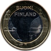 Finland 5 Euro Uusimaa 2012 T KM# 191 SUOMI FINLAND N coin obverse Finland 5 Euro Uusimaa 2012 T KM# 191 SUOMI FINLAND N coin obverse
