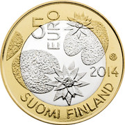 Finland 5 Euro Waters 2014 Proof KM# 206 5 EURO 2014 SUOMI FINLAND coin obverse Finland 5 Euro Waters 2014 Proof KM# 206 5 EURO 2014 SUOMI FINLAND coin obverse