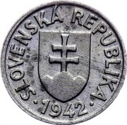 Slovakia 5 Halierov 1942 KM# 8 Republic (1939-1945) SLOVENSKÁ REPUBLIKA coin obverse Slovakia 5 Halierov 1942 KM# 8 Republic (1939-1945) SLOVENSKÁ REPUBLIKA coin obverse