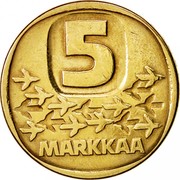 Finland 5 Markkaa 5 Markkaa 1983 N KM# 57 5 MARKKAA coin reverse