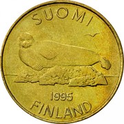 Finland 5 Markkaa 5 Markkaa 1995 M Proof KM# 73 SUOMI DATE FINLAND coin obverse Finland 5 Markkaa 5 Markkaa 1995 M Proof KM# 73 SUOMI DATE FINLAND coin obverse