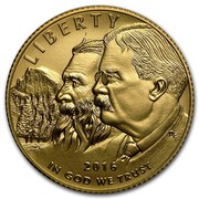 USA $5 National Park Service 2016 W KM# 646 LIBERTY 2016 DE IN GOD WE TRUST coin obverse
