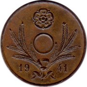 Finland 5 Pennia Normal center 1941 KM# 64.2 DATE coin obverse Finland 5 Pennia Normal center 1941 KM# 64.2 DATE coin obverse