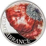 UK 5 Pounds Remembrance Day Colored 2018 Proof REMEMBRANCE coin reverse UK 5 Pounds Remembrance Day Colored 2018 Proof REMEMBRANCE coin reverse
