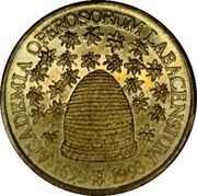 Slovenia 5 Tolarjev Operosorum Labacensium Academy 1993 KM# 12 ACADEMIA OPEROSORUM LABACENSIUM 1693*1993 coin reverse Slovenia 5 Tolarjev Operosorum Labacensium Academy 1993 KM# 12 ACADEMIA OPEROSORUM LABACENSIUM 1693*1993 coin reverse