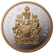 Canada 50 Cents Coat of Arms 2015 KM# 1951 CANADA 20 15 50 CENTS AMARI USQUE ADMARE coin reverse Canada 50 Cents Coat of Arms 2015 KM# 1951 CANADA 20 15 50 CENTS AMARI USQUE ADMARE coin reverse