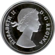 Canada 50 Cents Elizabeth II 1st Portrait 2004 Proof ELIZABETH II D G REGINA coin obverse Canada 50 Cents Elizabeth II 1st Portrait 2004 Proof ELIZABETH II D G REGINA coin obverse