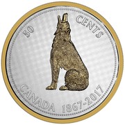 Canada 50 Cents Howling Wolf 2017 50 CENTS CANADA 1867-2017 coin reverse Canada 50 Cents Howling Wolf 2017 50 CENTS CANADA 1867-2017 coin reverse