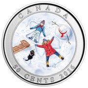 Canada 50 Cents Snow Angels 2016 Specimen KM# 2082 CANADA 50 CENTS coin reverse