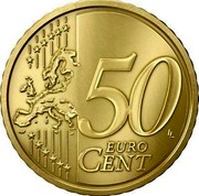 Latvia 50 Euro Cent Greater Coat of Arms 2014 KM# 155 50 EURO CENT LL coin reverse Latvia 50 Euro Cent Greater Coat of Arms 2014 KM# 155 50 EURO CENT LL coin reverse