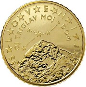 Slovenia 50 Euro Cent O Triglav, My Home 2007 KM# 73 SLOVENIJA OJ TRIGLAV MOJ DOM 2007 coin obverse Slovenia 50 Euro Cent O Triglav, My Home 2007 KM# 73 SLOVENIJA OJ TRIGLAV MOJ DOM 2007 coin obverse