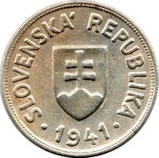 Slovakia 50 Halierov 1941 KM# 5 Republic (1939-1945) SLOVENSKÁ REPUBLIKA YEAR coin obverse