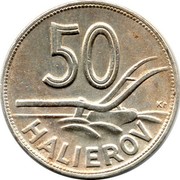 Slovakia 50 Halierov 1941 KM# 5 Republic (1939-1945) 50 HALIEROV K coin reverse