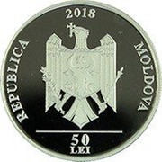 Moldova 50 Lei Mihai Marinciuc 2018 Proof REPUBLICA 2018 MOLDOVA 50 LEI coin obverse Moldova 50 Lei Mihai Marinciuc 2018 Proof REPUBLICA 2018 MOLDOVA 50 LEI coin obverse