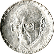 Finland 50 Markkaa 80th Birthday of 8th President Kekkonen 1981 K KM# 59 URHO KEKKONEN SUOMI FINLAND 1981 coin obverse Finland 50 Markkaa 80th Birthday of 8th President Kekkonen 1981 K KM# 59 URHO KEKKONEN SUOMI FINLAND 1981 coin obverse