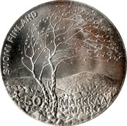 Finland 50 Markkaa World Athletics Championships 1983 K-M KM# 61 SUOMI FINLAND 50 MARKKAA MARK coin obverse Finland 50 Markkaa World Athletics Championships 1983 K-M KM# 61 SUOMI FINLAND 50 MARKKAA MARK coin obverse