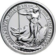 UK 50 Pence Britannia Elizabeth II 4th portrait 2014 KM# 1080.1 BRITANNIA 2014 1/4 OZ .999 FINE SILVER NATHAN coin reverse UK 50 Pence Britannia Elizabeth II 4th portrait 2014 KM# 1080.1 BRITANNIA 2014 1/4 OZ .999 FINE SILVER NATHAN coin reverse
