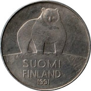 Finland 50 Pennia 1991 M KM# 66 Reform Coinage SUOMI FINLAND DATE coin obverse Finland 50 Pennia 1991 M KM# 66 Reform Coinage SUOMI FINLAND DATE coin obverse