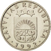Latvia 50 Santimu 1992 KM# 13 Standart Coinage LATVIJAS REPUBLIKA YEAR coin obverse Latvia 50 Santimu 1992 KM# 13 Standart Coinage LATVIJAS REPUBLIKA YEAR coin obverse