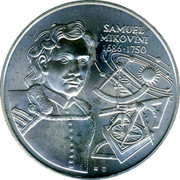 Slovakia 500 Korun 250th Anniversary - Death of Samuel Mikovini 2000 KM# 53 SAMUEL MIKOVÍNI 1686 - 1750 coin reverse Slovakia 500 Korun 250th Anniversary - Death of Samuel Mikovini 2000 KM# 53 SAMUEL MIKOVÍNI 1686 - 1750 coin reverse