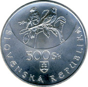Slovakia 500 Korun Slovensky Kras National Park 2005 KM# 85 SLOVENSKÁ REPUBLIKA 500 SK coin obverse Slovakia 500 Korun Slovensky Kras National Park 2005 KM# 85 SLOVENSKÁ REPUBLIKA 500 SK coin obverse