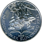 Slovakia 500 Korun Slovensky Kras National Park 2005 KM# 85 2005 NÁRODNÝ PARK SLOVENSKÝ KRAS coin reverse Slovakia 500 Korun Slovensky Kras National Park 2005 KM# 85 2005 NÁRODNÝ PARK SLOVENSKÝ KRAS coin reverse