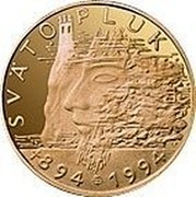 Slovakia 5000 Korun 1100th Anniversary - Death of Moravian King Svatopluk 1994 Proof KM# 29 SVÄTOPLUK 894-1994 coin reverse Slovakia 5000 Korun 1100th Anniversary - Death of Moravian King Svatopluk 1994 Proof KM# 29 SVÄTOPLUK 894-1994 coin reverse