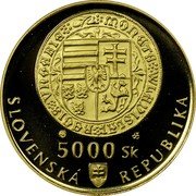 Slovakia 5000 Korun 500th Anniversary - Kremnica Mint 1999 Proof KM# 54 1499 1999 500. VÝROČIE RAZBY PRVÝCH TOLIAROVÝCH MINCÍ - KREMNICA coin reverse Slovakia 5000 Korun 500th Anniversary - Kremnica Mint 1999 Proof KM# 54 1499 1999 500. VÝROČIE RAZBY PRVÝCH TOLIAROVÝCH MINCÍ - KREMNICA coin reverse