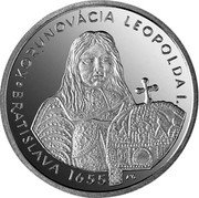 Slovakia 5000 Korun (Coronation of Leopold I) KM# 83 KORUNOVÁCIA LEOPOLDA I. BRATISLAVA 1655 coin reverse Slovakia 5000 Korun (Coronation of Leopold I) KM# 83 KORUNOVÁCIA LEOPOLDA I. BRATISLAVA 1655 coin reverse