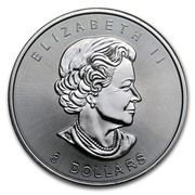 Canada 8 Dollars Canadian Bison 2015  ELIZABETH II 8 DOLLARS coin obverse Canada 8 Dollars Canadian Bison 2015  ELIZABETH II 8 DOLLARS coin obverse