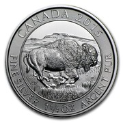 Canada 8 Dollars Canadian Bison 2015  CANADA 2015 CD 9999 FINE SILVER 1 1/4 OZ ARGENT PUR coin reverse Canada 8 Dollars Canadian Bison 2015  CANADA 2015 CD 9999 FINE SILVER 1 1/4 OZ ARGENT PUR coin reverse