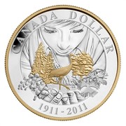 Canada Dollar 100th Anniversary of Parks Canada 2011 Proof KM# 1087a CANADA DOLLAR 1911-2011 coin reverse Canada Dollar 100th Anniversary of Parks Canada 2011 Proof KM# 1087a CANADA DOLLAR 1911-2011 coin reverse