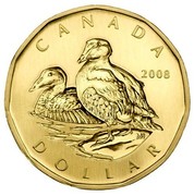 Canada Dollar Common Eider 2008 Specimen KM# 784 CANADA 2008 DOLLAR coin reverse