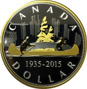 Canada Dollar George V Voyageur 2015 Proof KM# 1956 CANADA HB 1935 - 2015 DOLLAR coin reverse Canada Dollar George V Voyageur 2015 Proof KM# 1956 CANADA HB 1935 - 2015 DOLLAR coin reverse